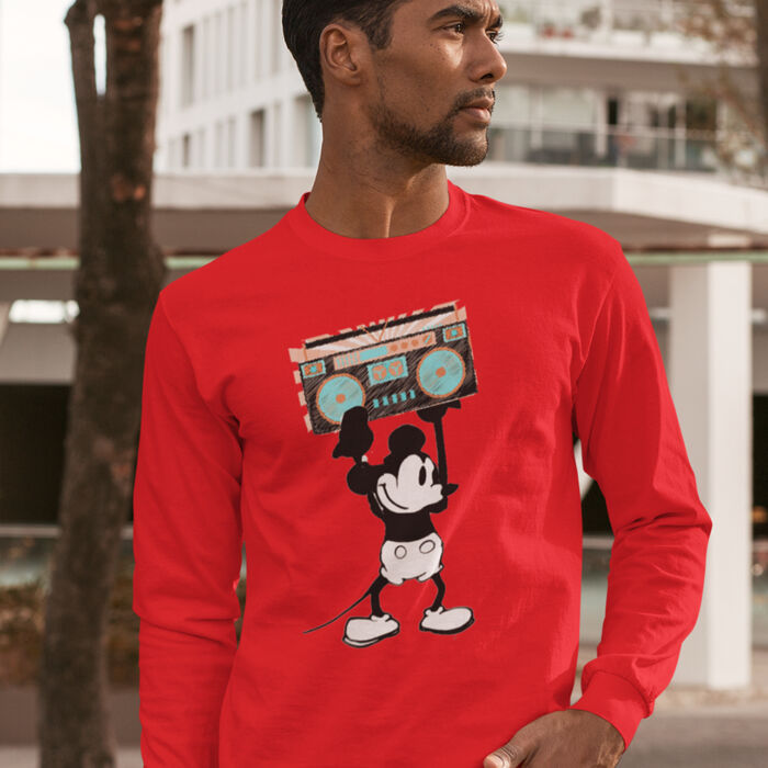 700-Unisex "Boombox Mickey" Long Sleeve Tee Thumbnail