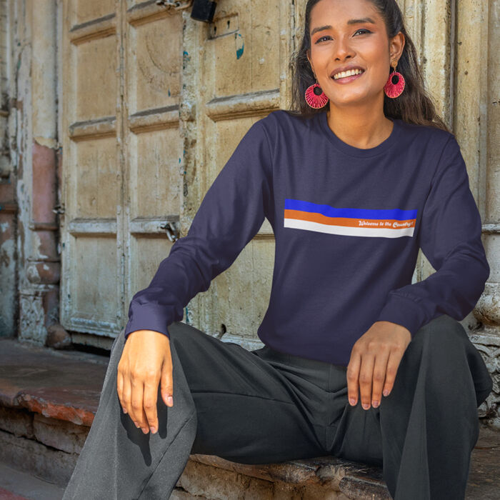 700-Unisex "Welcome" Long Sleeve Tee Thumbnail